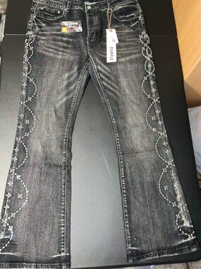 Purple Brand Vintage Flare Black Denim Jeans